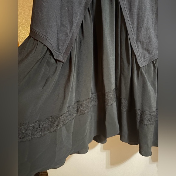 Black cotton/silk/lace tunic sz Large/XL - Picture 2 of 9